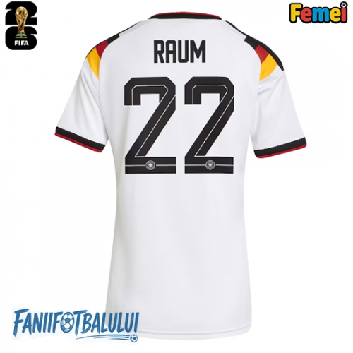 Germania David Raum #22 Echipament de Fotbal Replică Mondial 2026 Femei Acasa Germania David Raum #22 Echipament de Fotbal Replică Mondial 2026 Femei Acasa